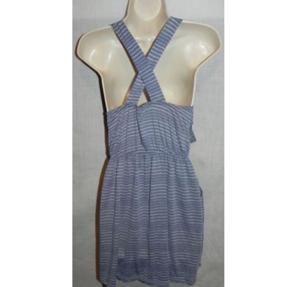 Queen Esther Dress Medium Womens Blue Stripes NWOT - Picture 4 of 4
